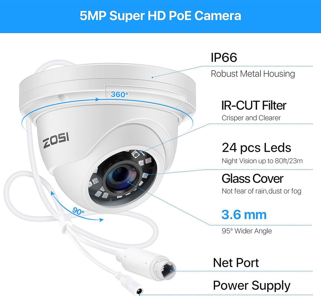 8CH 5MP PoE Security Camera System with 2TB HDD G58514