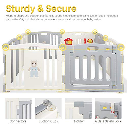 8 Panel Baby Playpen (Blue) P194597