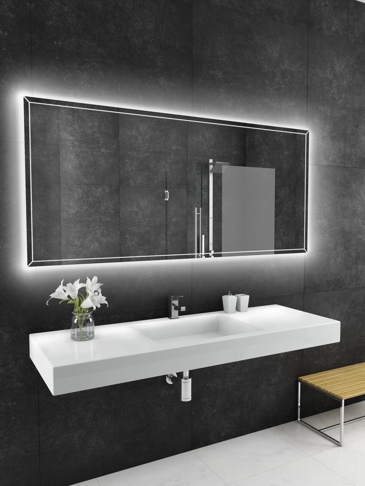 70 x 32 Rectangle Dual Lighted Mirror B86651