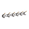 6 Hook Black Coat Wall Rack D395