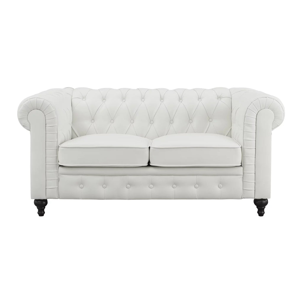 White Tufted Sofa X1876