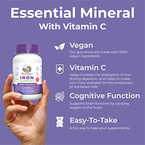 Sugar Free Iron Gummies with Vitamin C, 60 Count W8561