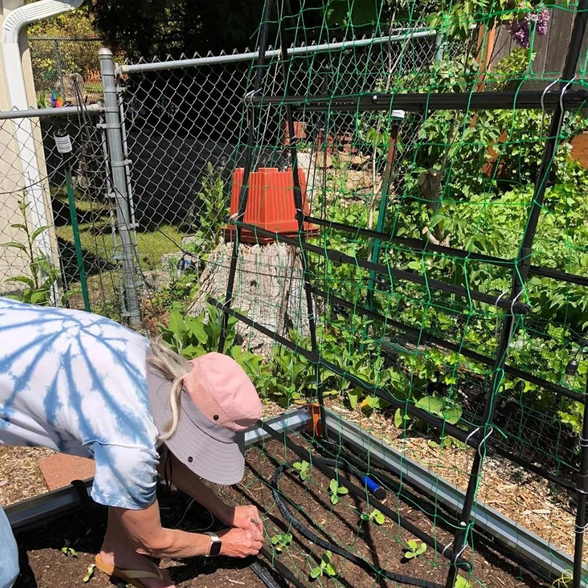 A-Frame Garden Trellis with Plant Support Clips Z653391