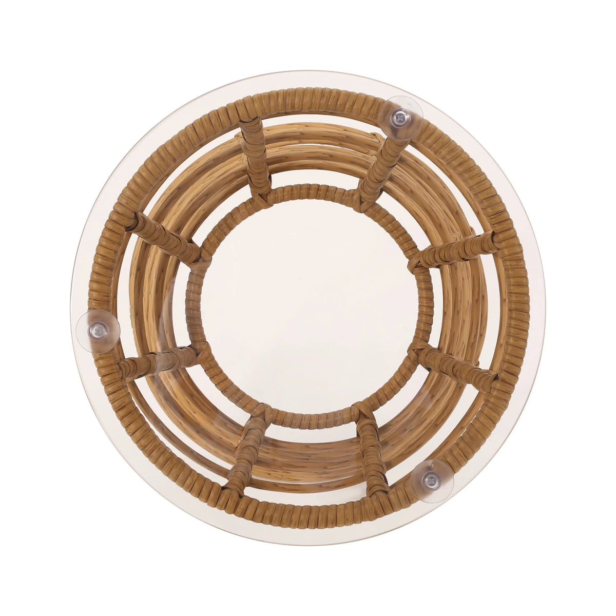 Outdoor Wicker Side Table Light Brown Z668778
