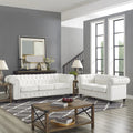 White Tufted Sofa X1876