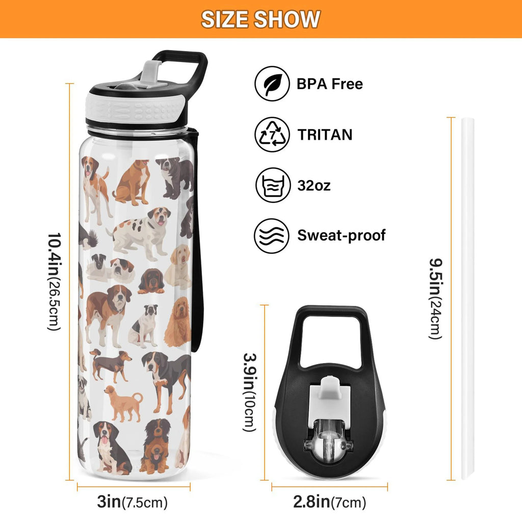 32oz Tritan Water Bottle with Straw C8756