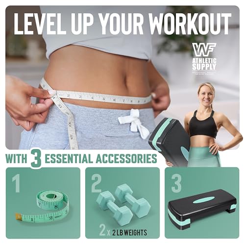 Adjustable Stepper Set with Dumbbells & Measuring Tape E498