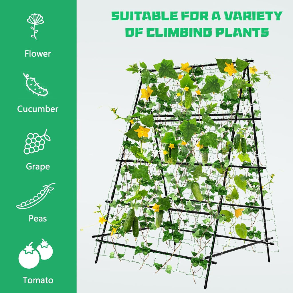 A-Frame Garden Trellis with Plant Support Clips Z653391