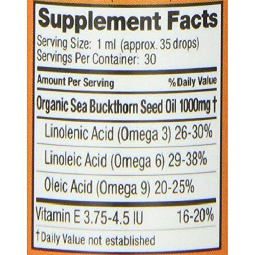 1 FL OZ Organic Sea Buckthorn Seed Oil F57197