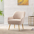 Beige Velvet Armchair P19260