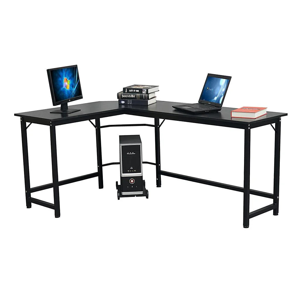 Black L-Shaped Computer Desk S804