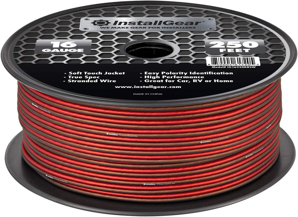16 Gauge AWG 100ft Speaker Wire Cable Red/Black Pack of 2 I532