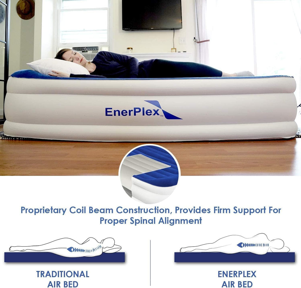 Luxury 15 Inflatable Twin Air Mattress with Built-in Dual Pump Q645186