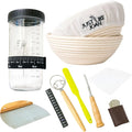 Sourdough Bread Baking Kit with Starter Jar and Banneton Bowl Basket Z17072