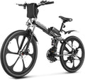 26" Folding Electric Mountain Bike with Magnesium Alloy Integrated Wheel L87023