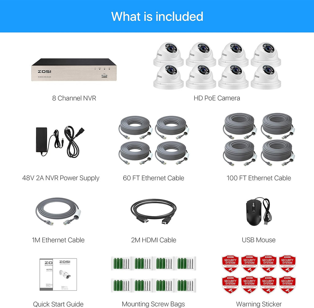 8CH 5MP PoE Security Camera System with 2TB HDD G58514