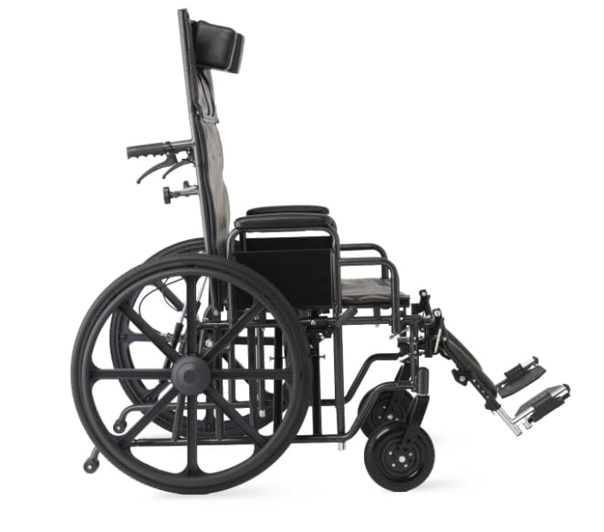 24 Inch Reclining Wheelchair with Elevating Leg Rests X76233