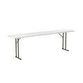 Granite White Heavy-Duty Blow Molded Plastic Folding Table O1960