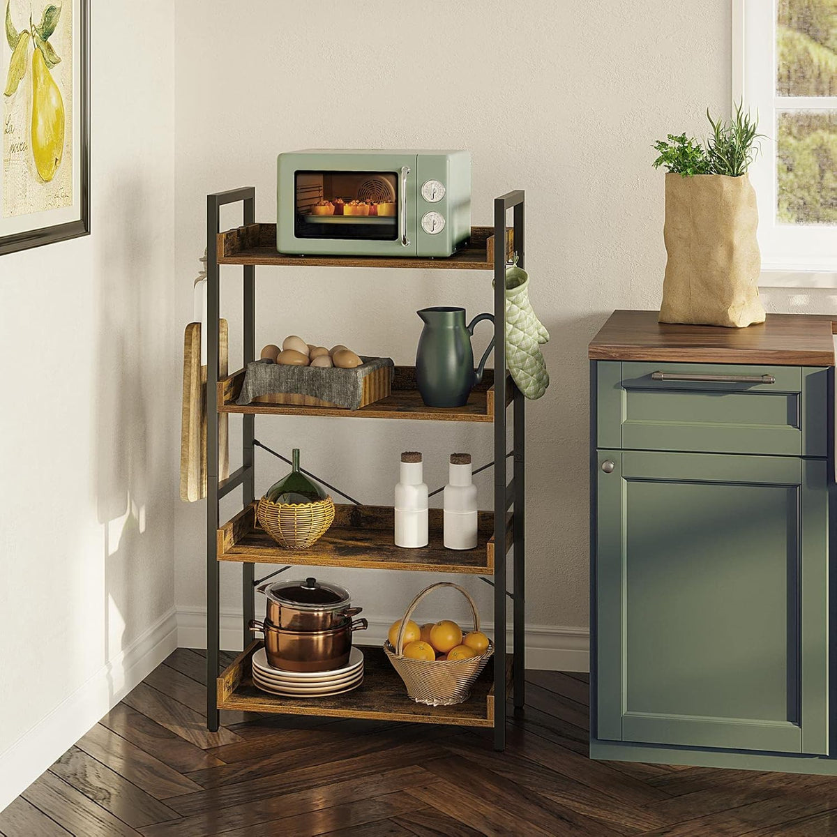 4 Tier Wood Bookshelf with Open Shelves X168