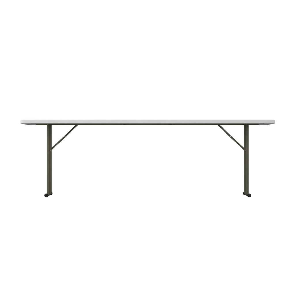 Granite White Heavy-Duty Blow Molded Plastic Folding Table O1960