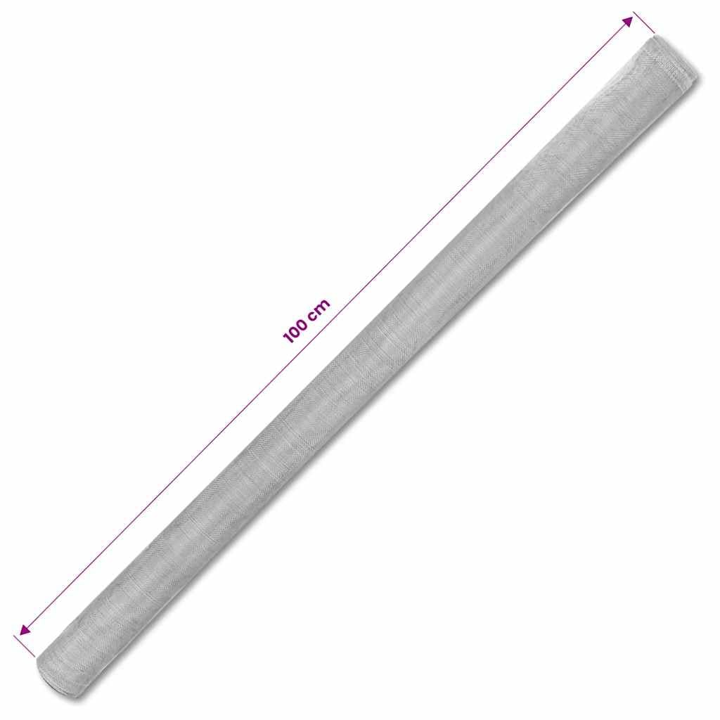 Aluminum Mesh Screen 39.4x196.9 Inches Silver V205