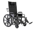 24 Inch Reclining Wheelchair with Elevating Leg Rests X76233