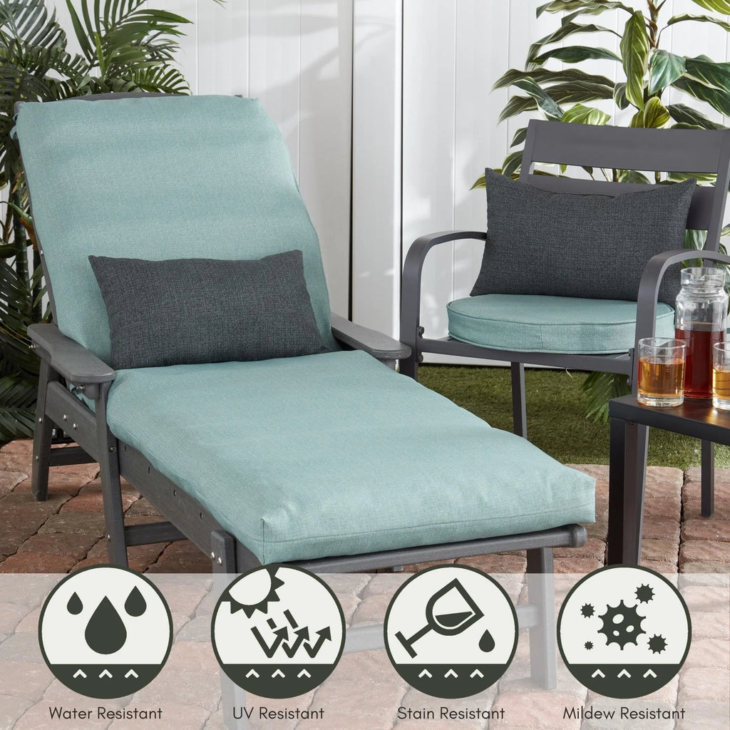18" x 18" Seaglass Round Outdoor Chair Pad Set of 2 D560727