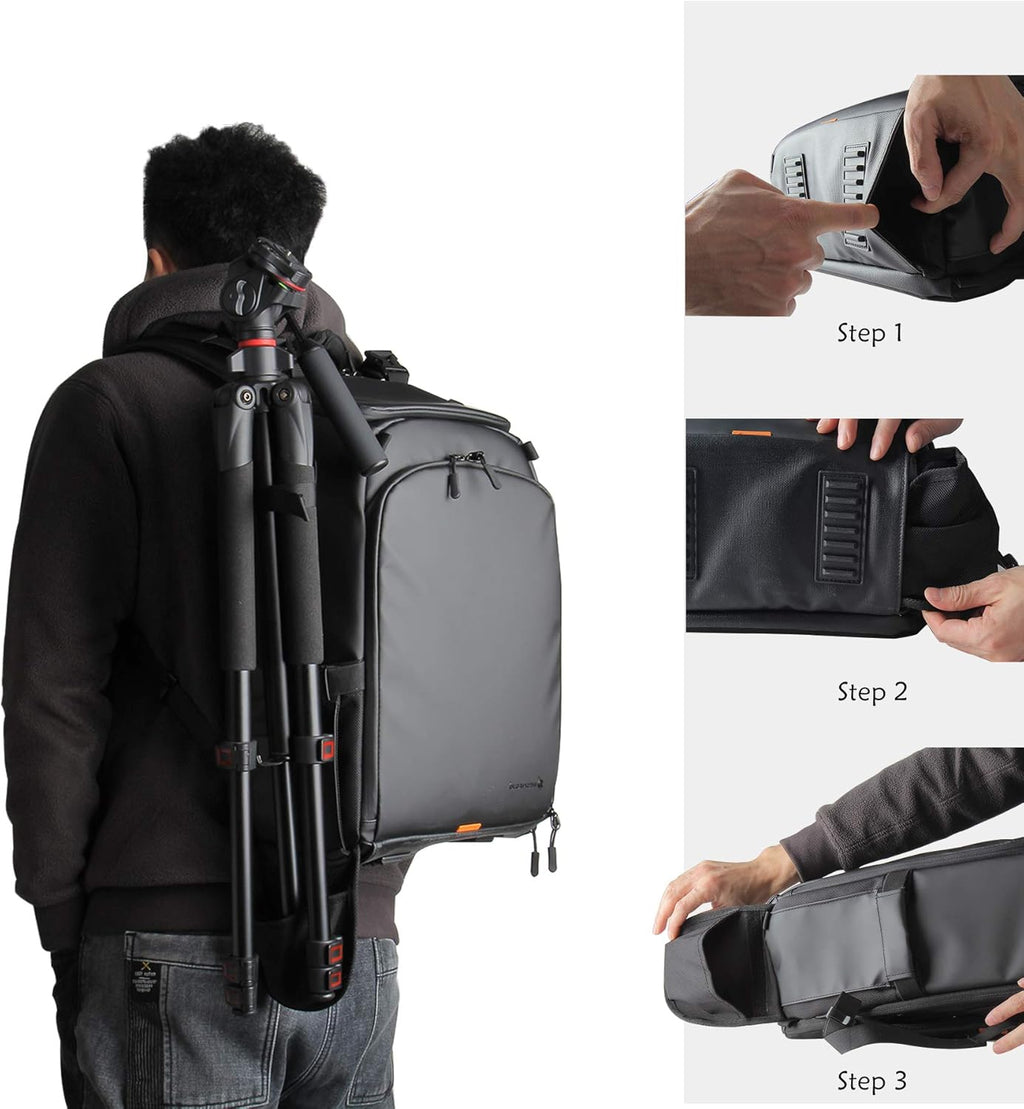 Waterproof Medium Camera Bag Backpack with Laptop Compartment and Rain Cover I54565