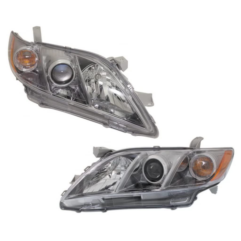 Toyota Camry Headlight 2007 2008 2009 Pair Driver and Passenger Side H520