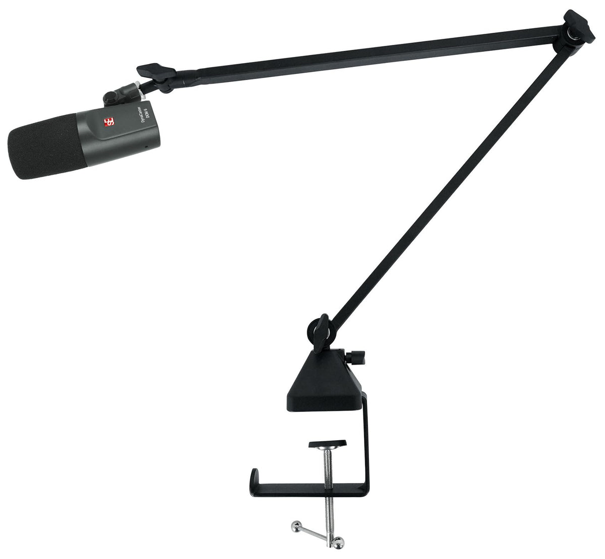 Front-Addressed Broadcast Podcast Microphone with Boom Arm and Desk Clamp P745
