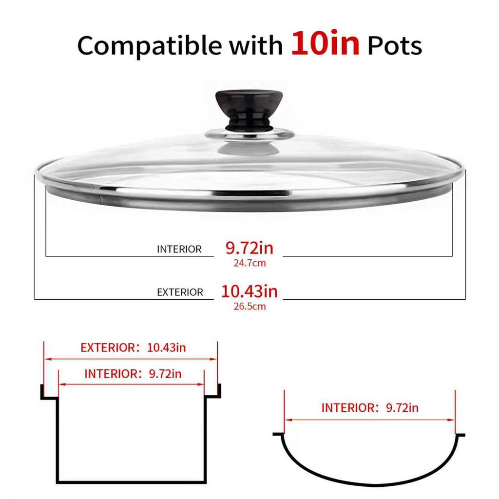 10 Inch Tempered Glass Pan Lid T724