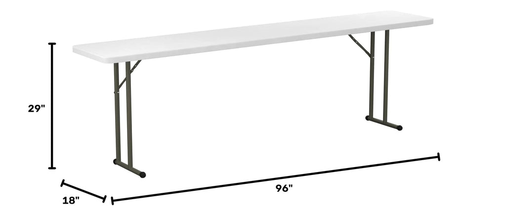 Granite White Heavy-Duty Blow Molded Plastic Folding Table O1960