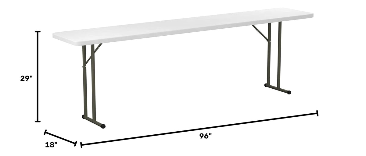 Granite White Heavy-Duty Blow Molded Plastic Folding Table O1960