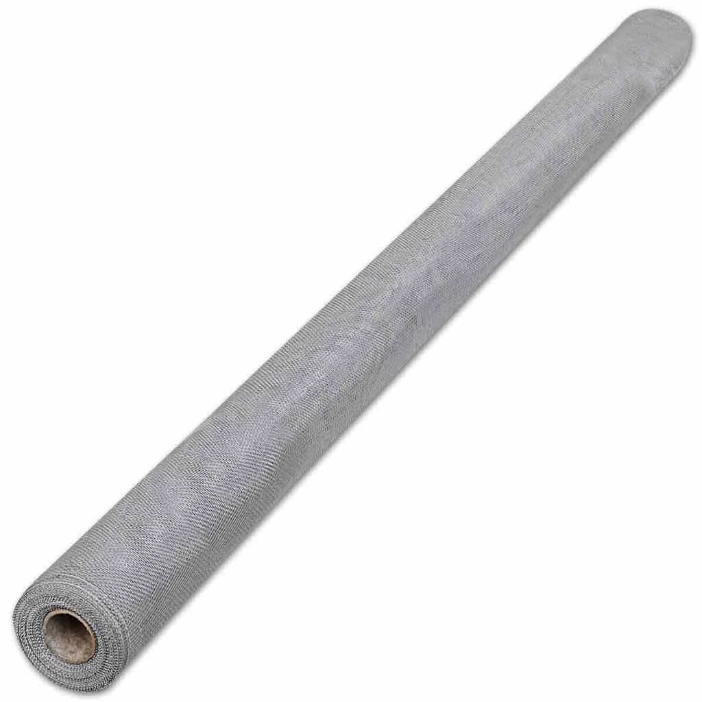 Aluminum Mesh Screen 39.4x196.9 Inches Silver L112