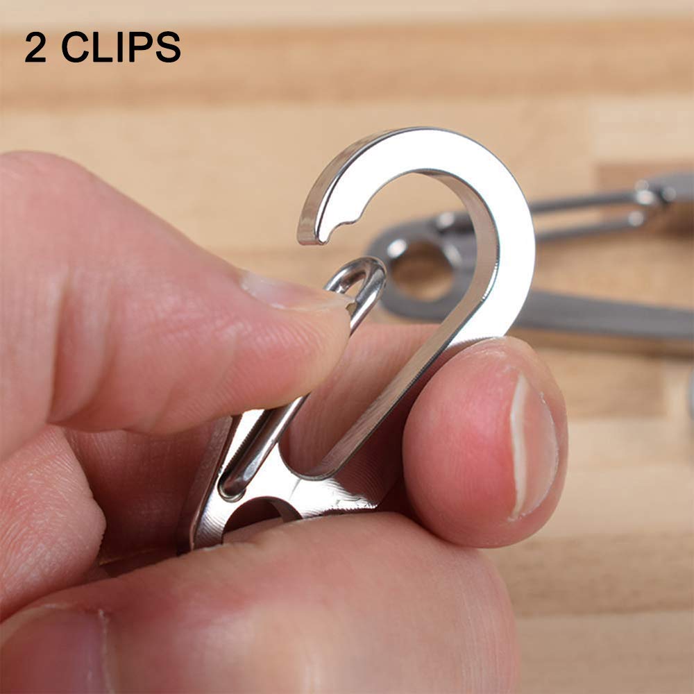 2 Pack Stainless Steel Dog Tag Clips O817897
