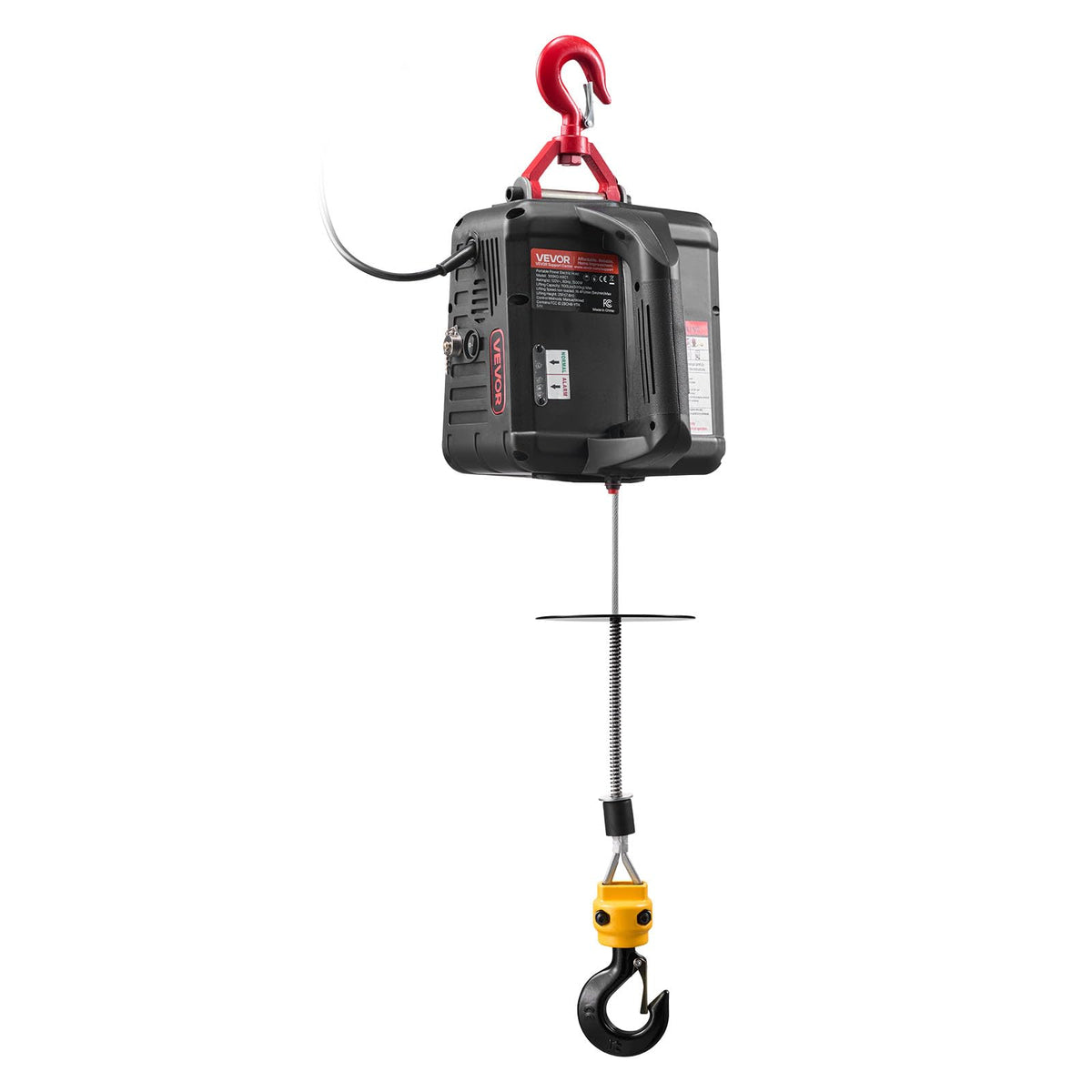 1100 lbs 1500W Electric Hoist Winch with Wired Remote Control C144644