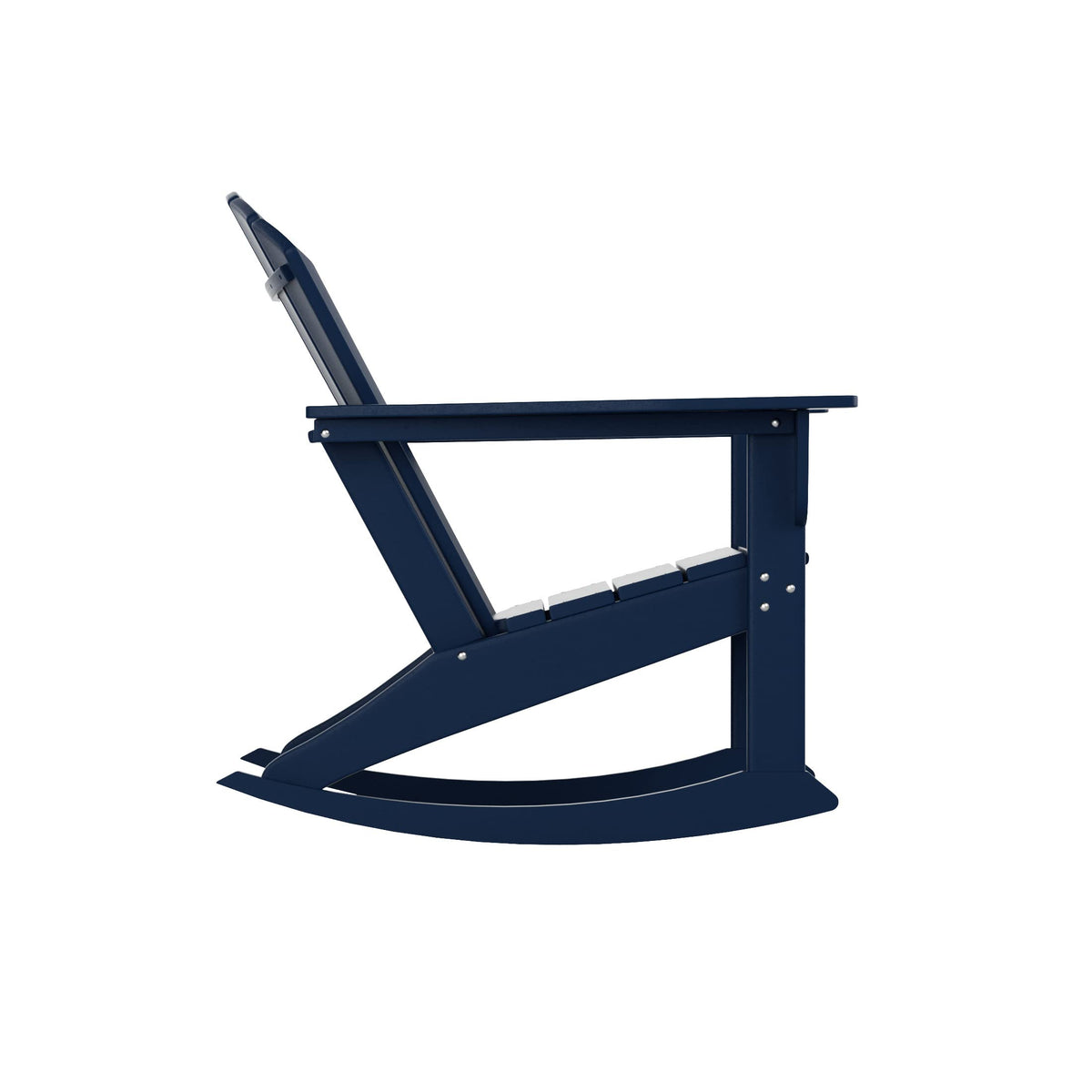 Navy Blue Poly Plastic Adirondack Rocking Chair X38140