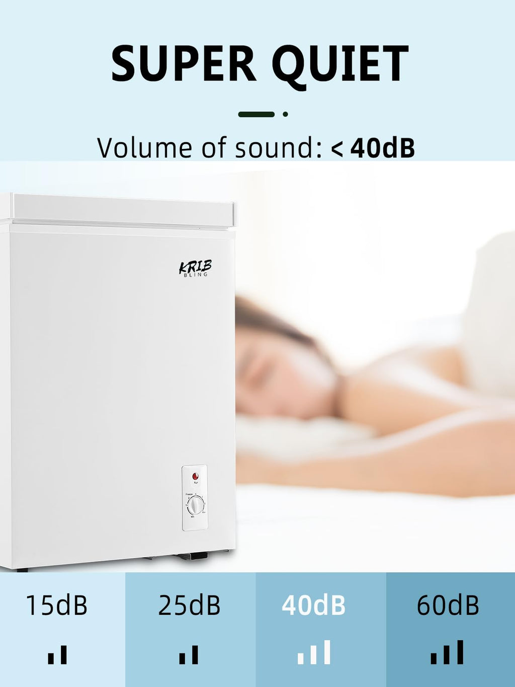 3.5 Cu.Ft Chest Freezer with Removable Basket, White F2984