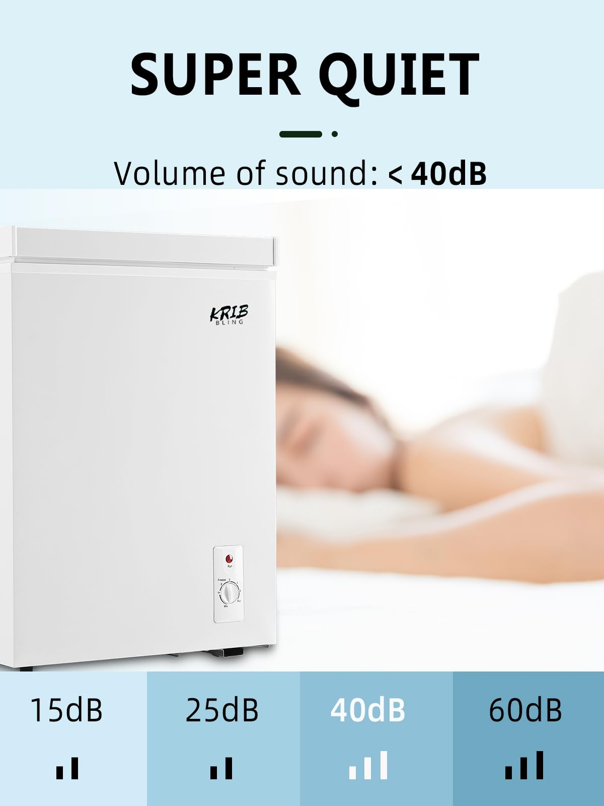 3.5 Cu.Ft Chest Freezer with Removable Basket, White F2984