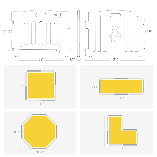 8 Panel Baby Playpen (Blue) P194597