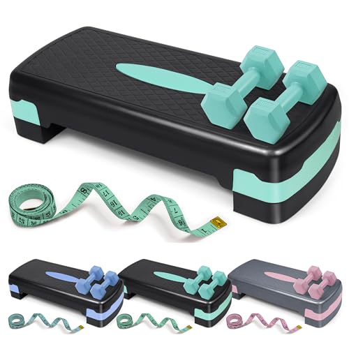 Adjustable Stepper Set with Dumbbells & Measuring Tape E498