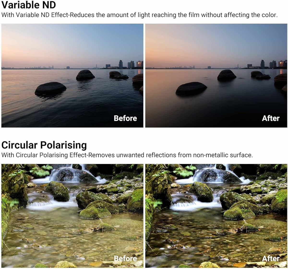 2-in-1 77mm Variable ND Filter & CPL Polarizer Filter P51709