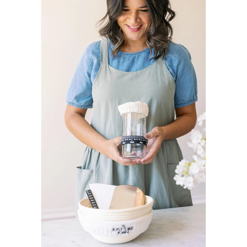 Sourdough Bread Baking Kit with Starter Jar and Banneton Bowl Basket Z17072