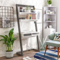 Leaning Writing Desk with Shelves R94752
