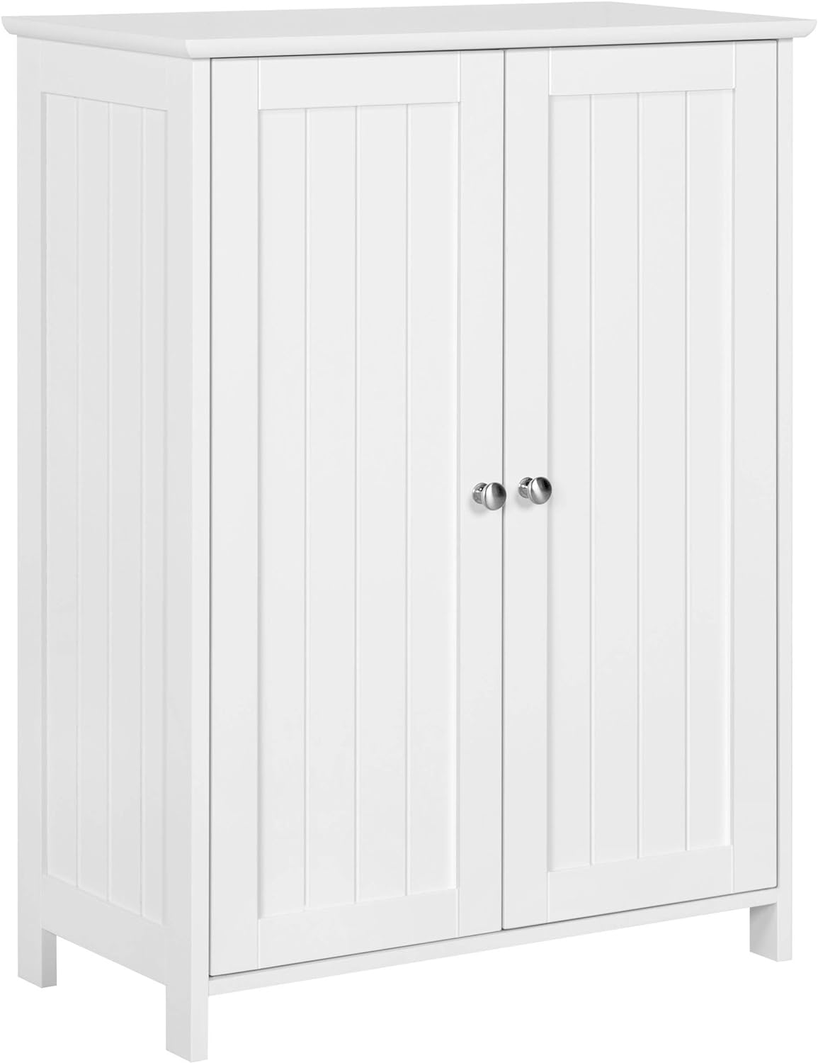 Gray Bathroom Storage Cabinet with Double Doors and Adjustable Shelves Y990314