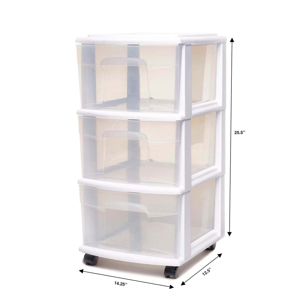 3-Drawer Cart White X660827