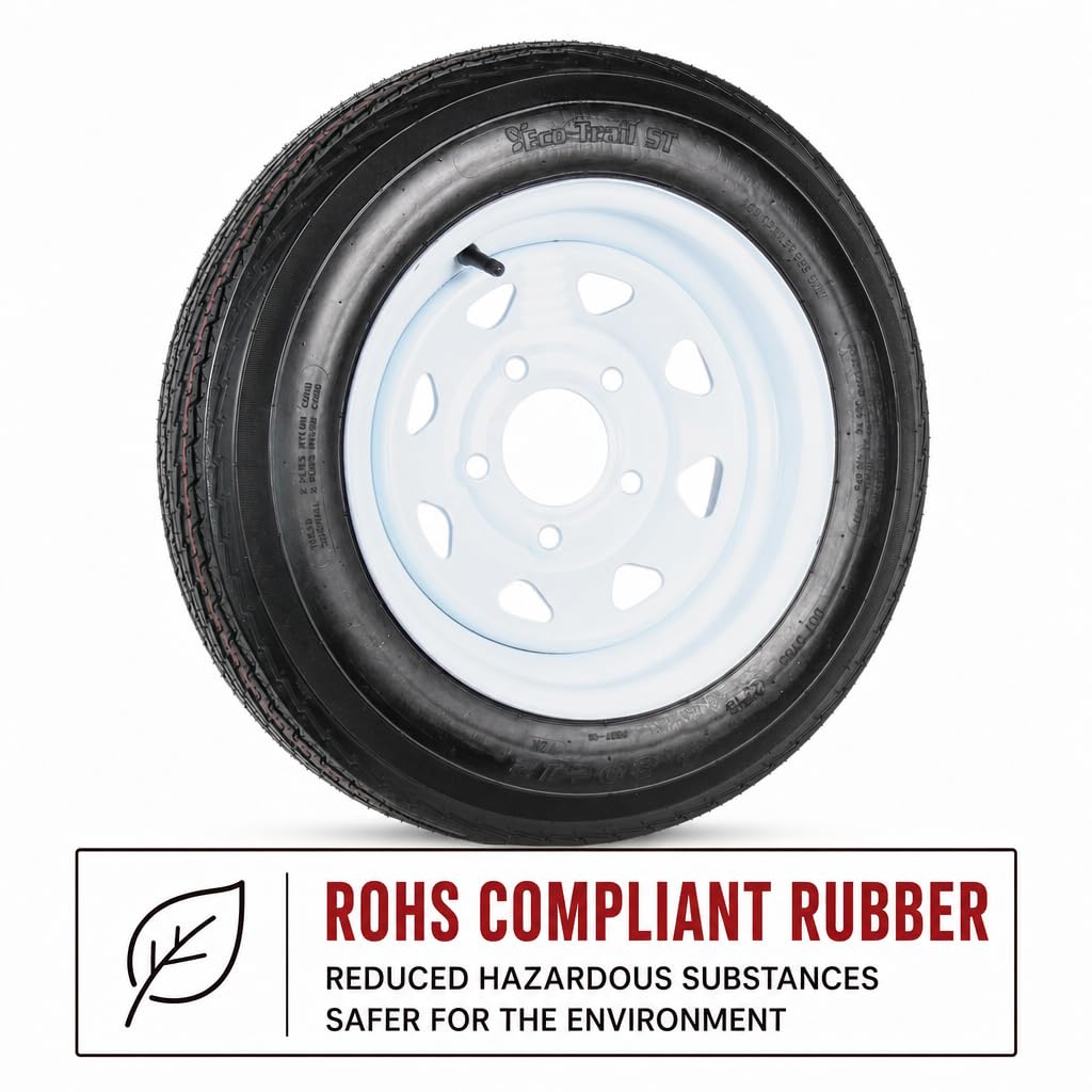 2-Pack Trailer Tire Rim Assembly 4.80-12 Load C 5 Lug F918