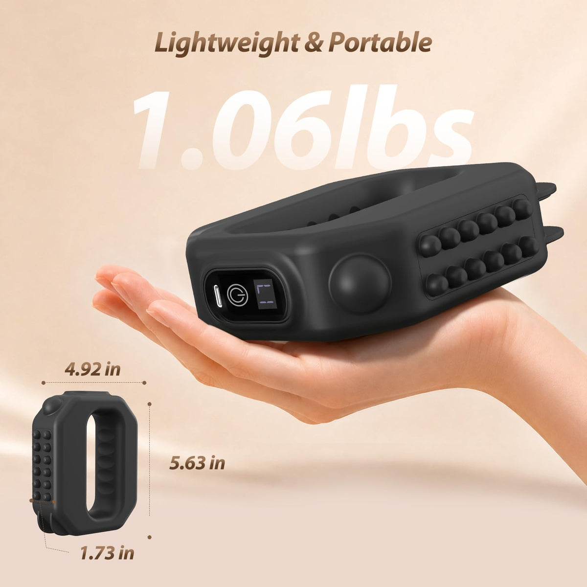 Adjustable Portable Cordless Full-Body Massager with Belt E98137