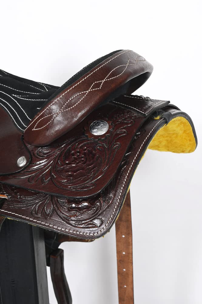 Dark Brown Leather Western Saddle L976522