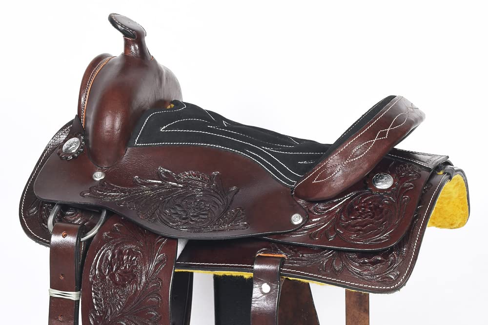 Dark Brown Leather Western Saddle L976522